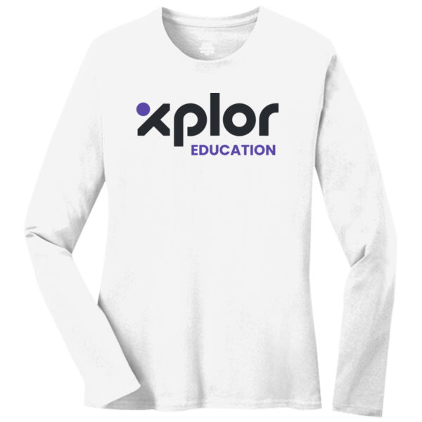 Port Autority Xplor Education Printed- - Women's Long Sleeve Core Cotton Tee Thumbnail
