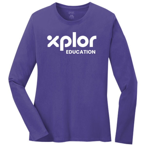 Port Authority Xplor Education Printed- - Women's Long Sleeve Core Cotton Tee Thumbnail