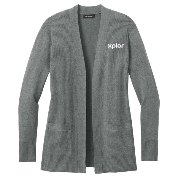 Port Authority Xplor Embroidered- - Women's Easy Care Open Front Cardigan Sweater Thumbnail