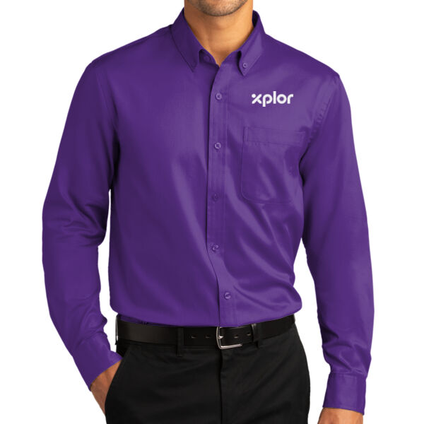 Port Authority Xplor Embroidered- - Long Sleeve SuperPro React Twill Shirt Thumbnail
