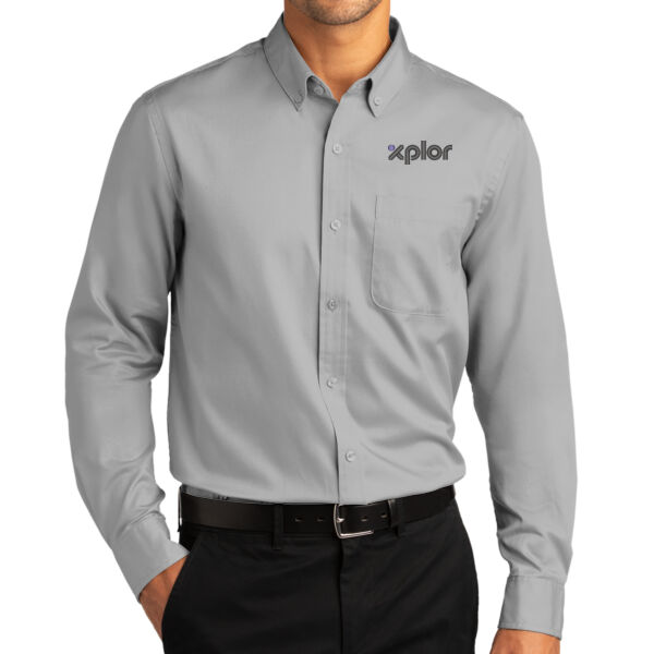 Port Authority Xplor Embroidered- - Long Sleeve SuperPro React Twill Shirt Thumbnail